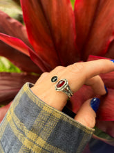 Load image into Gallery viewer, Enigmatic Duo Garnet-Onyx,Size 6.5/7.5